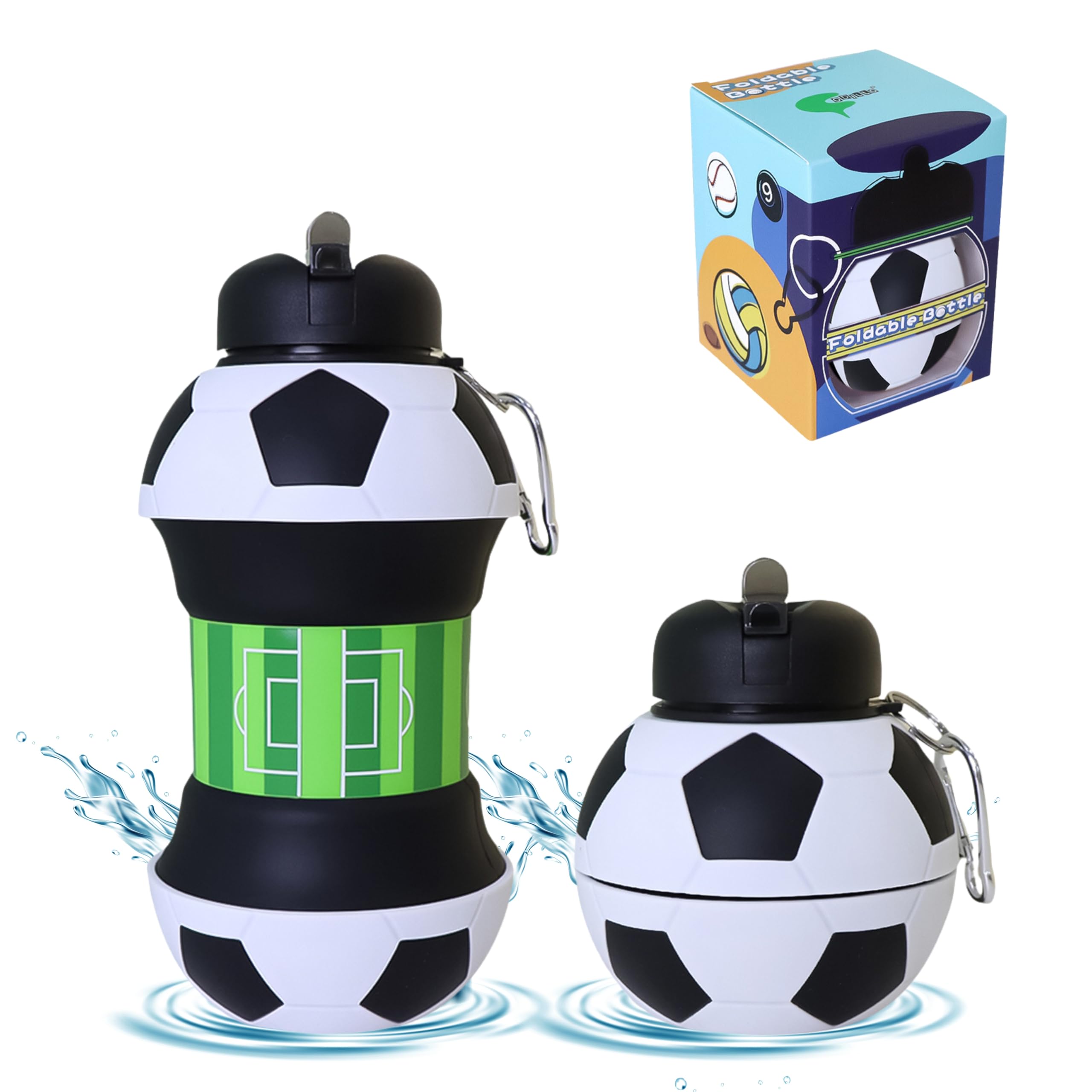 Maccabi Art Collapsible Silicone Sports Water Bottles